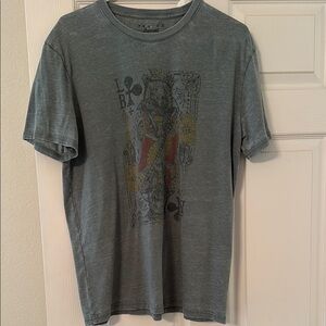 Lucky Brand Gray Short Sleeve Tee with Graphic Design
